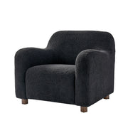 Bernie Boucle Upholstered Armchair - Black