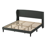 Alexander Upholstered Wingback Platform King Bed - CHA