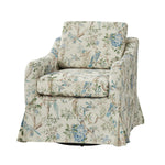 Alois Slipcovered Swivel Chair - Floral