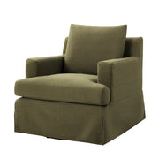 Germa Slipcovered Swivel Rocker Chair - Moss