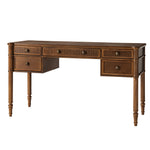 Derk 55''W Desk With 5 Drawers - Walnut