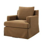 Germa Slipcovered Swivel Rocker Chair - Gold